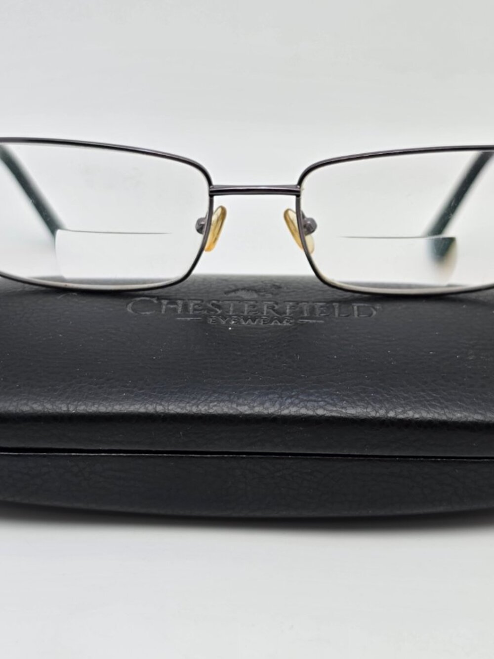 Chesterfield CH20XL Gunmetal Carbon Fiber XL Eyeglasses Frame w/ Case 60-19-155